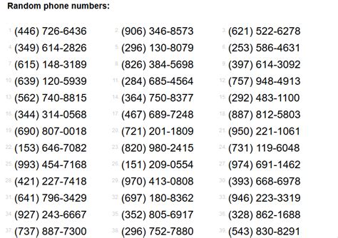 random numbers to call.